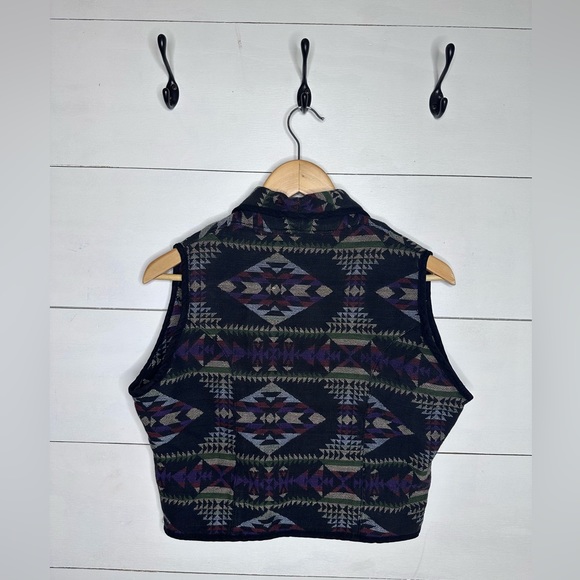 Vintage Southwest Canyon Cropped Vest Jewel Tone Tribal
Aztec Western - Size M - Picture 7 of 8